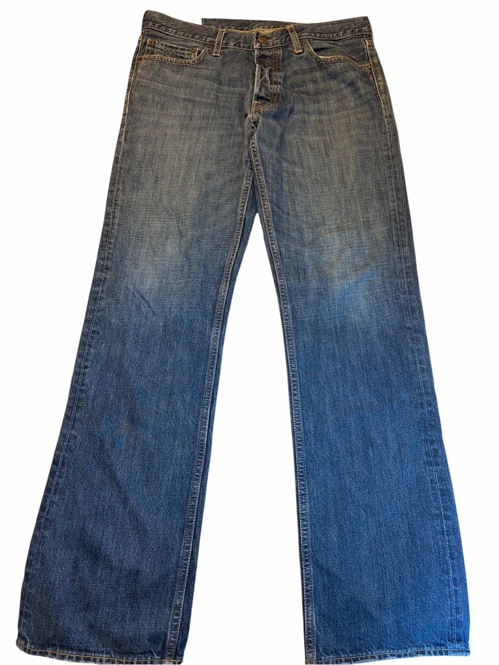 Hollister Jeans Mens 34x34 Blue Straight Balboa Classic Medium Wash Button Fly